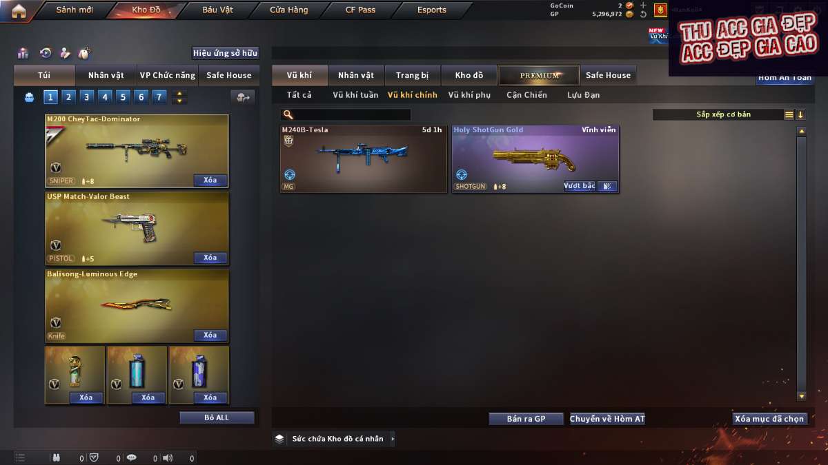 shop acc cf uy tin gia re